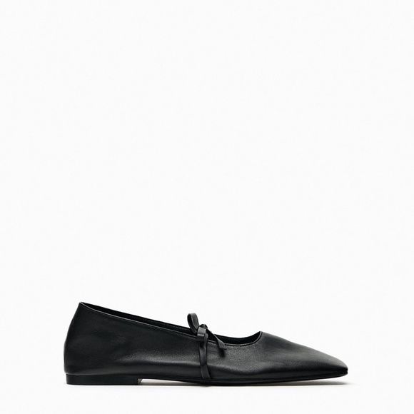 Zara Ballet Flats with Bow Trim Size 6.5 - Picture 4 of 11